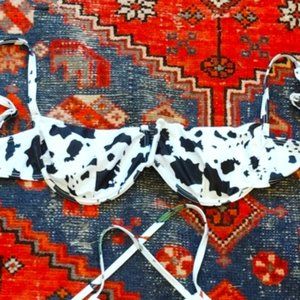Cow Print Shein Bikini Top L